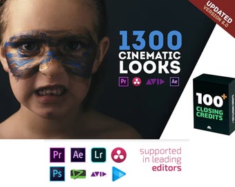 Paquete de ajustes preestablecidos de color LUT Aspectos cinematográficos: Premiere Pro, Lightroom, After Effects, Photoshop - arrastrar y soltar - Aspecto de Hollywood, ajuste preestablecido de vídeo