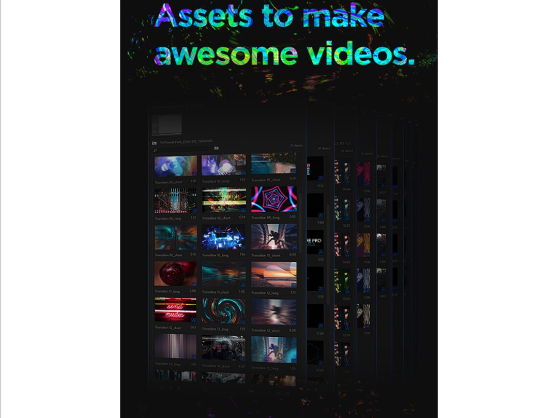 Montage Presets Pack for Premiere Pro Video Transitions, Titles