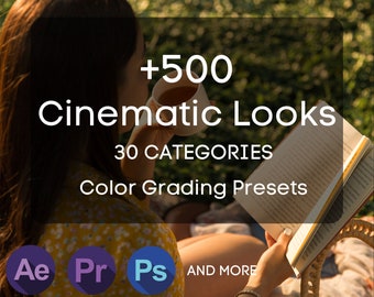 Cinepack - Ajustes preestablecidos de corrección de color LUT Premiere Pro, After Effects arrastrar y soltar, Photoshop, Final Cut Pro, Lightroom Clasificación de color cinematográfica