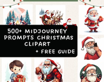 Más de 500 imágenes prediseñadas navideñas de mitad de viaje y mensajes artísticos de IA de invierno, arte digital festivo, impresiones, camisetas, pegatinas y proyectos de bricolaje para la temporada navideña