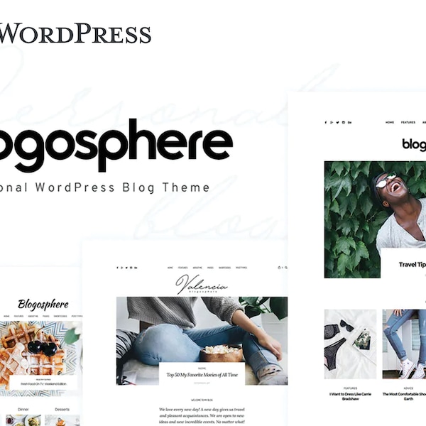 Blogosphere - Multipurpose Blogging Theme - Responsive - Modern/Fashion/Food/Travel/Lifestyle Blogs / 7 Demos, Highly Customizable