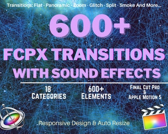 Video Editing Transitions With Sound FX 600 Seamless Up to 4K