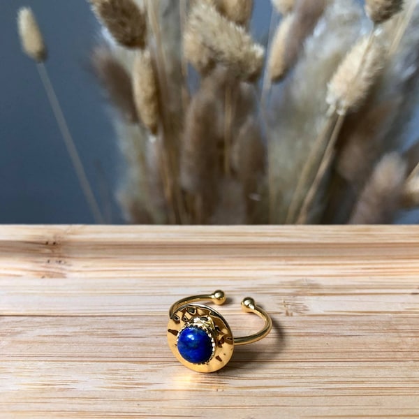 Bague pierre lapis-lazuli