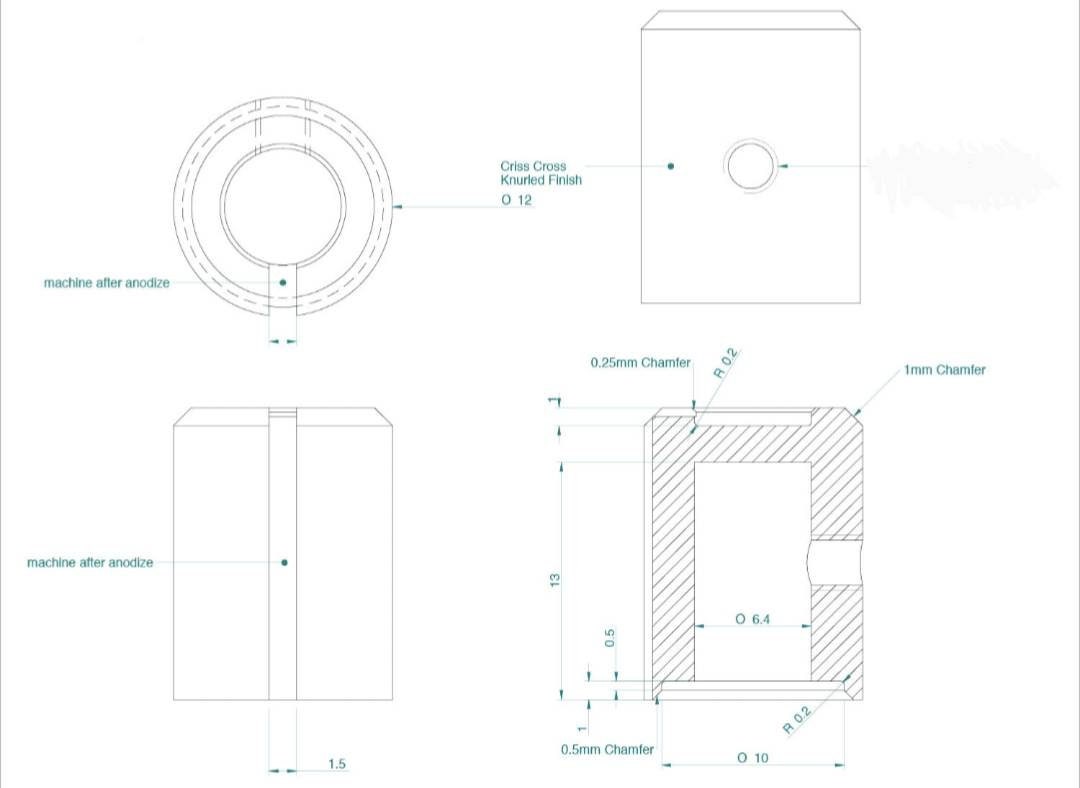 Anodized Aluminium Control Knobs for Guitar Effects Pedals FX - Etsy Canada