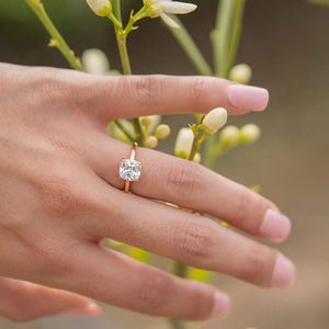 1.50 CT Cushion Cut Engagement Ring, VS Lab-Created Solitaire Diamond, Perfect Wedding or Anniversary Gift with Timeless Elegance