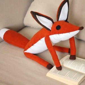 Fox Plush: Handmade Microfleece Stuffed Animal - Woodland Nursery Decor