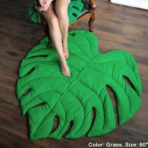 Monstera Blatt kundenspezifische Farben & Größe Teppich / Spielmatte