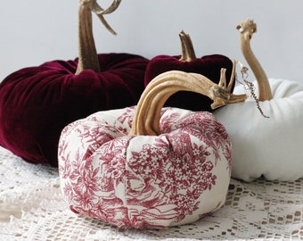 Pumpor "Toile de Jouy" Set med 3 eller 4 med riktiga stjälkar