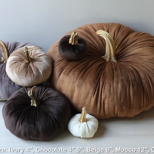 Velvet Pumpkins with Real Stems - Create your own set image 4