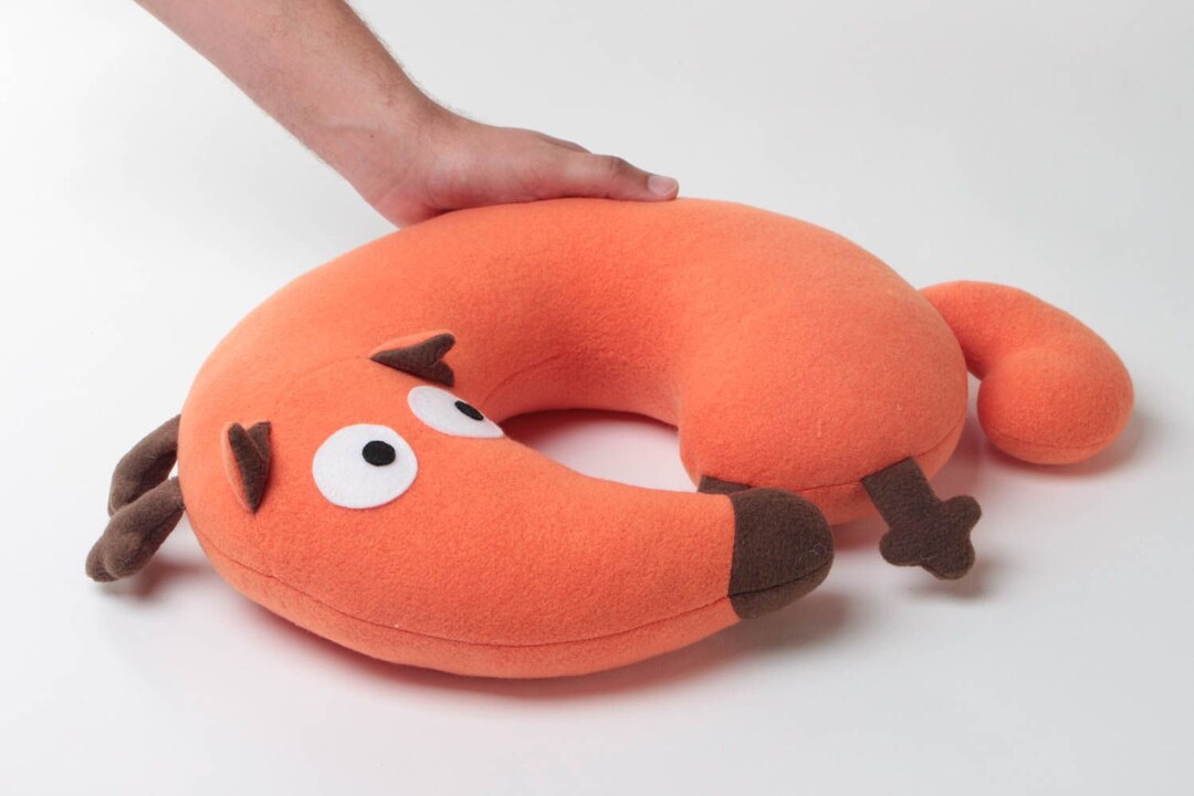 Fox Travel Pillow Etsy
