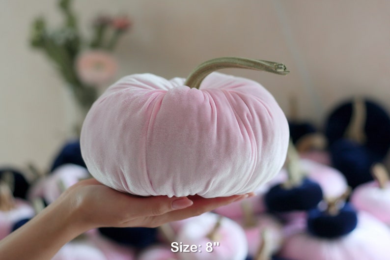Velvet Pumpkins with Real Stems - Create your own set image 8