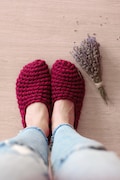 Hand Knit Slippers. All sizes crochet slippers for the whole family product logo