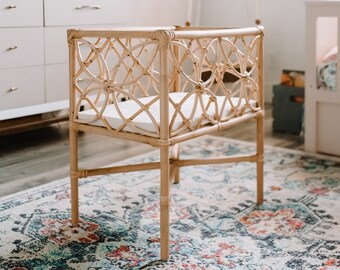 rattan doll crib
