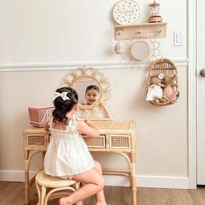 Kai Kids Rattan Vanity & Stool image 9