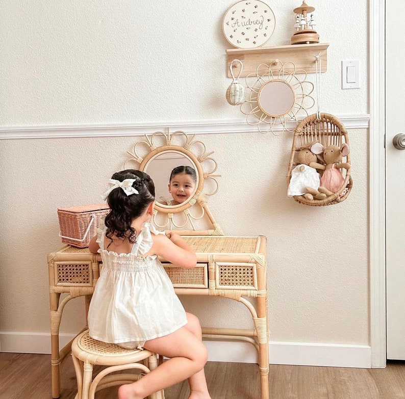 Kai Kids Rattan Vanity & Stool image 9