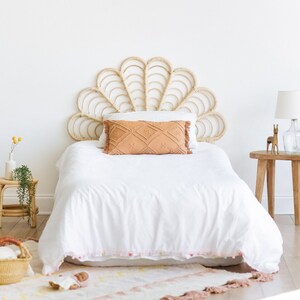 Maya Scalloped Rattan Twin Headboard