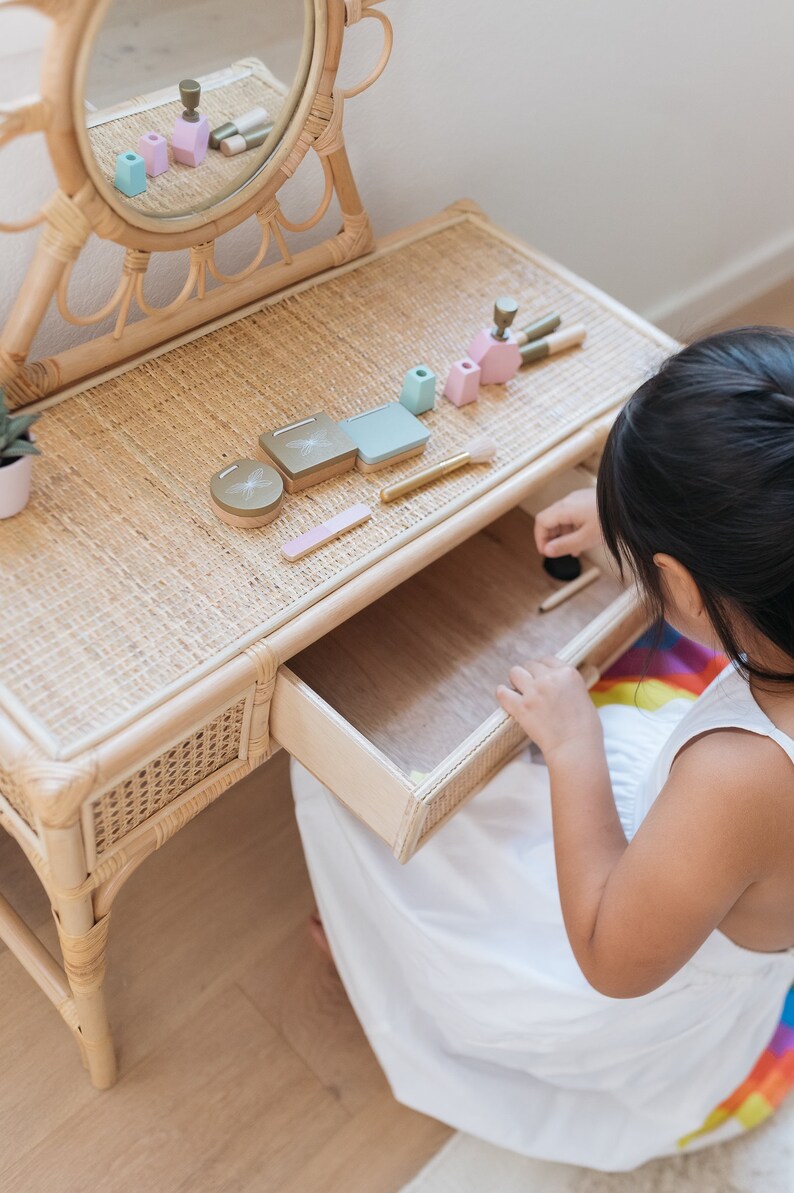 Kai Kids Rattan Vanity & Stool image 6