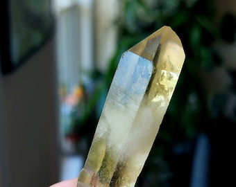 Cristal de Citrino Brilhante e Gemy, Ponta de Quartzo Terminada, Var Citrino, Citrino Verdadeiro, Cristal de Quartzo Amarelo, Quartzo Limão, Quartzo Lemuriano