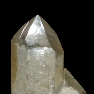 EPIC Quartz Crystal with Green Tourmaline Crystal Growing on it! Quartz with Tourmaline on matrix 23Gm Double Quartz Point with Tourmaline