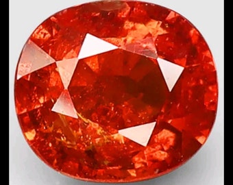Gorgeous Spessartine Garnet VS Quality 2.34 CT Oval Cut Spessartine Garnet Faceted Garnet A+ Loose Spessartine Garnet Crystal Gemstone