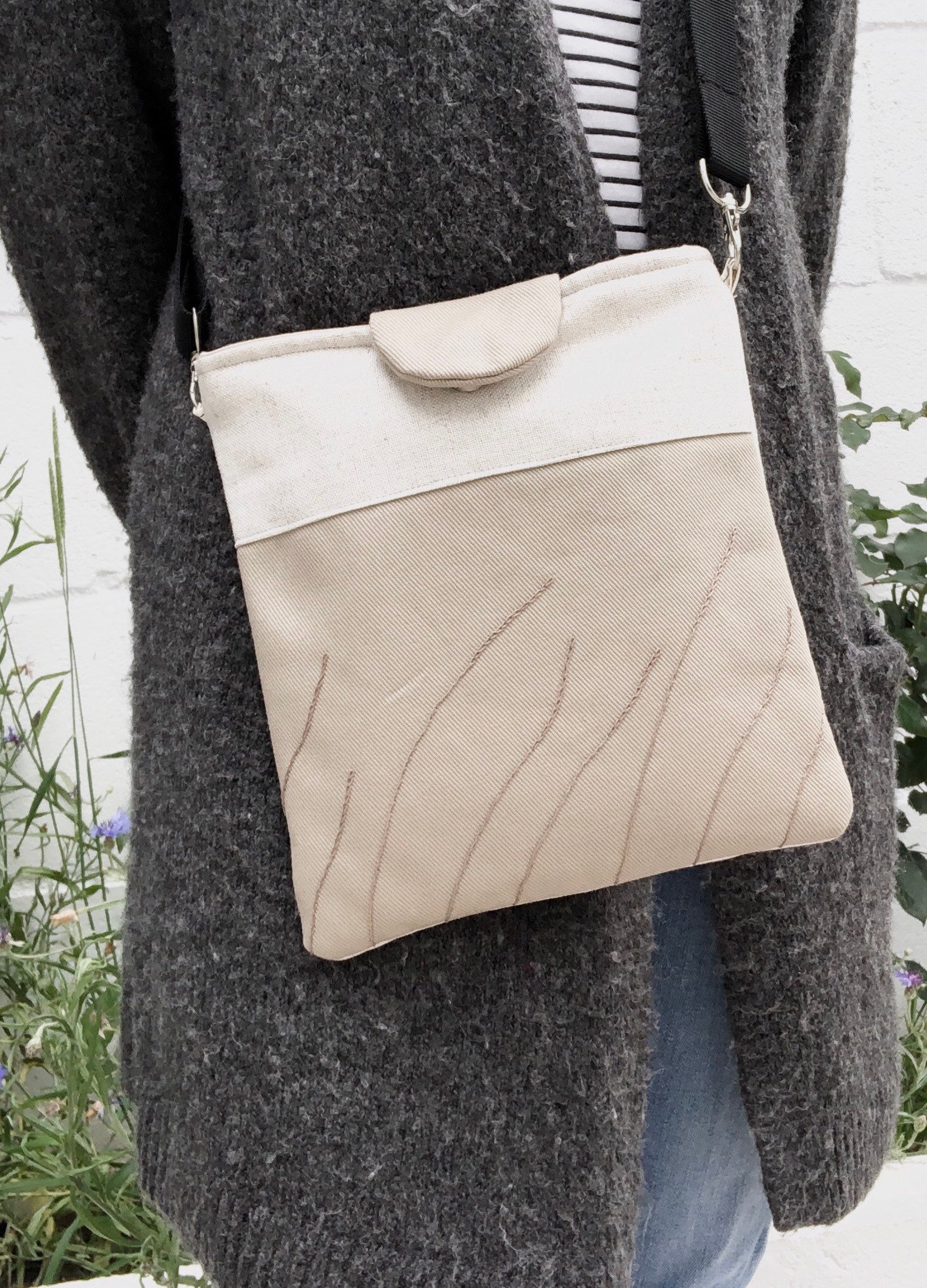 Beige crossbody bag for women Etsy
