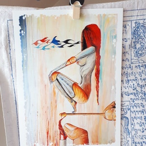 Geschenkidee "Schönes Mädchen", Postkarte, Print Art