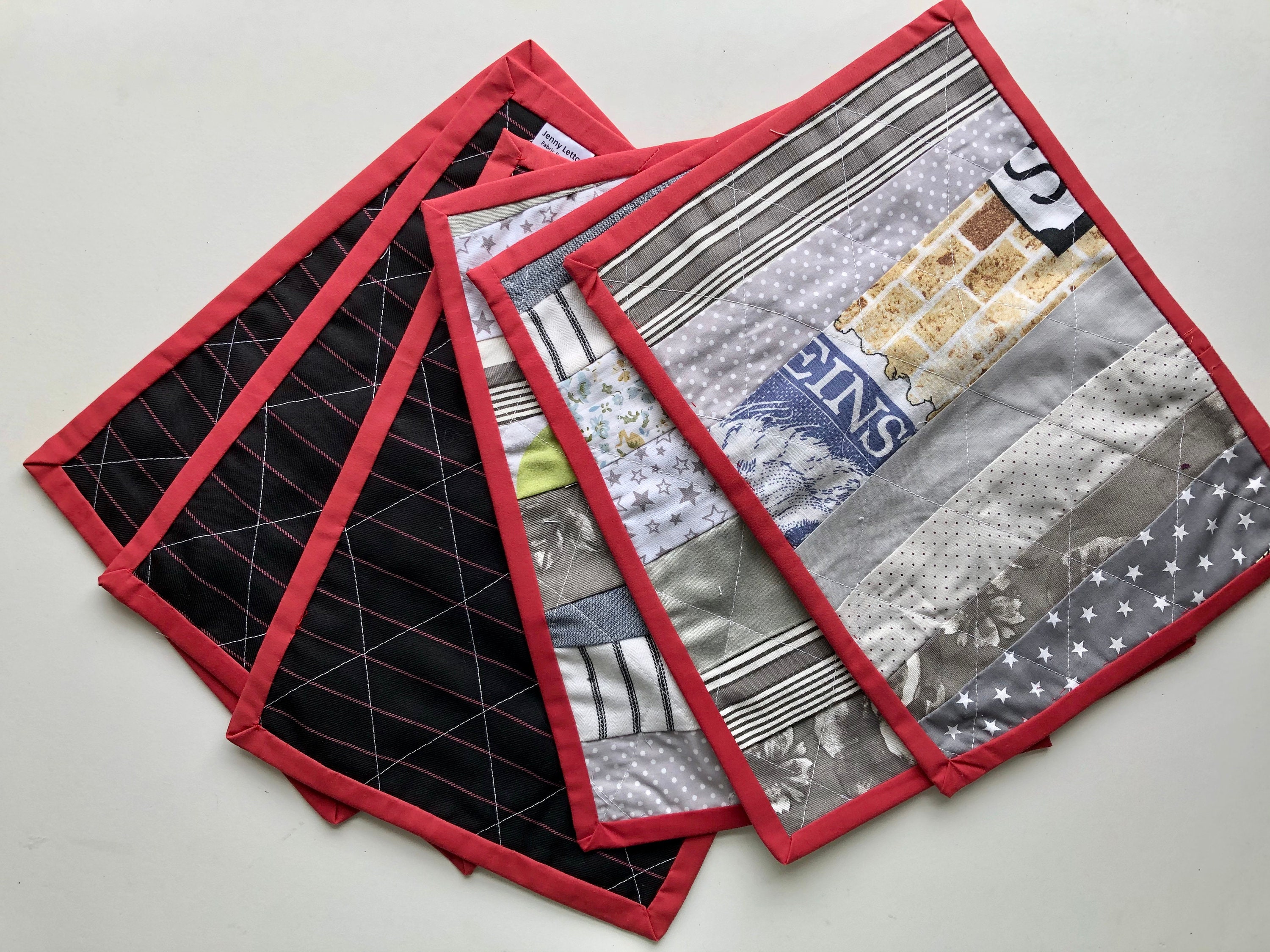 Placemats from recycled fabrics Etsy