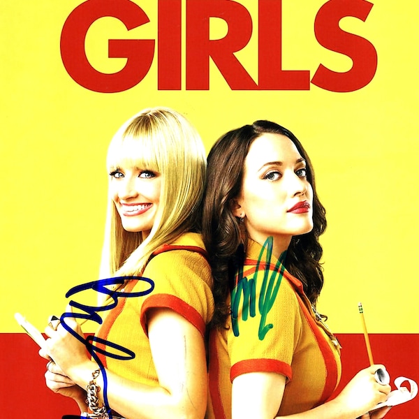 2 Broke Girls Autograph Beth Behrs Kat Dennings