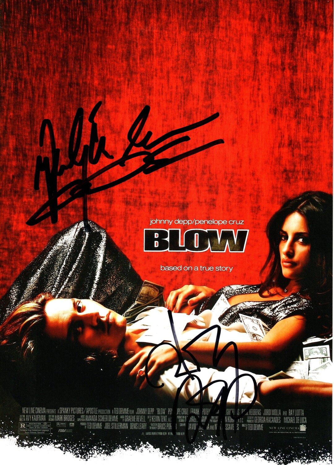 Blow Cast Autograph Johnny Depp Penelope Cruz - Etsy