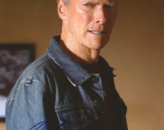 Clint Eastwood autógrafo firmado a mano.