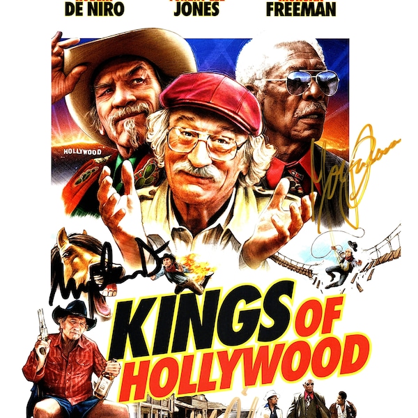 Kings of Hollywood Cast Autograph Morgan Freeman Robert De Niro Tommy Lee Jones