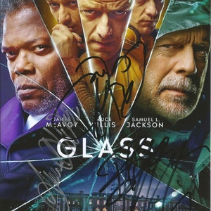 Glass Cast Autograph Autograph Bruce Willis Samuel L. Jackson