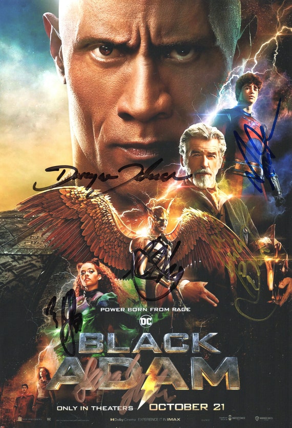 Black Adam Cast Autograph Dwayne Johnson Canada