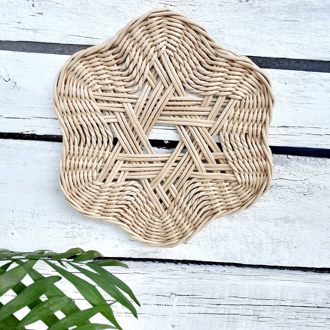 Boho wall Set of 3 wicker wall decor art Spatial Inspired Wall | Etsy