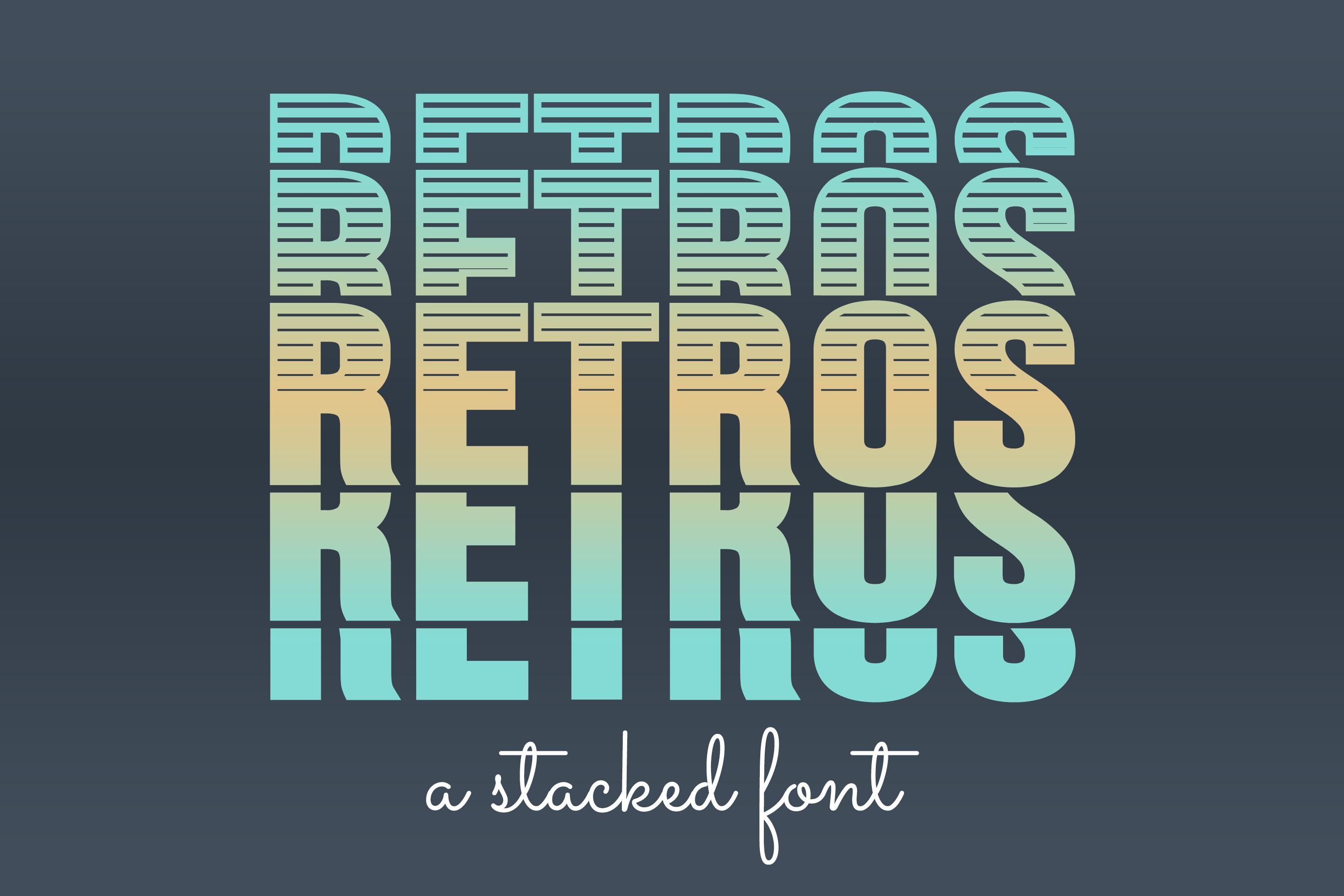 Retros Stacked Font | Layered Font, Racing Font, Classic Car Font ...