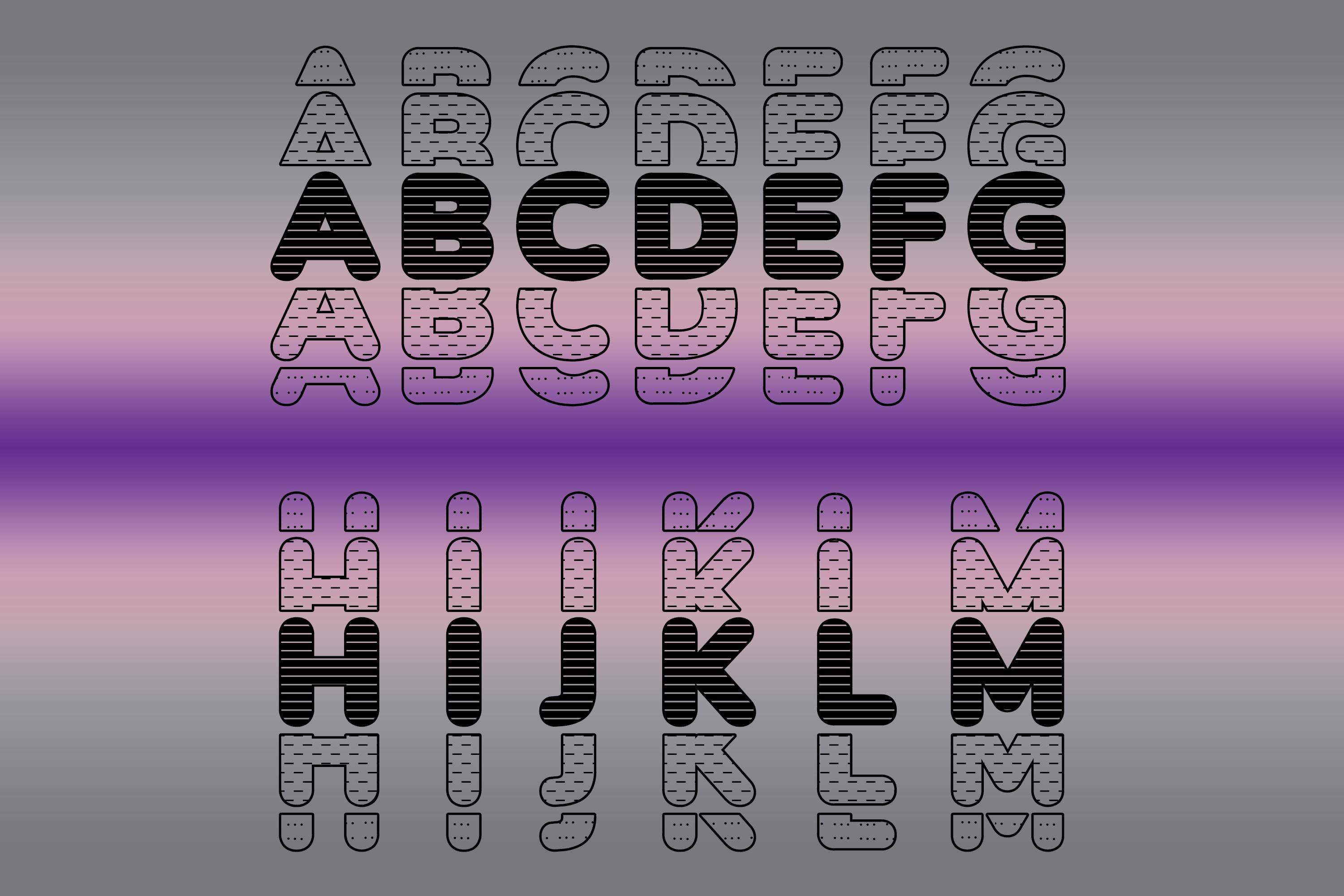 Tracy Stacked Font | Layered Font, Patterned Font, Artistic Font ...