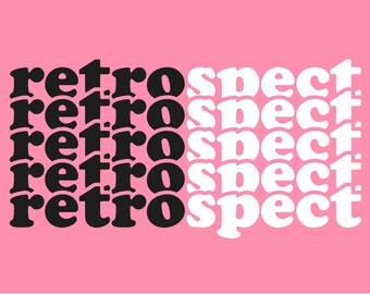 Retrospect Stacked Font | Layered Font, Groovy Font, 70s Font, Nostalgic Font, Funky Font, Vintage Font, Throwback Font