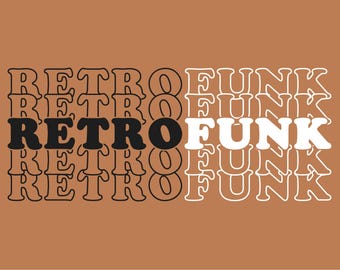 Retro Funk Stacked Font | Layered Font, Groovy Font, 70s Font, Funky Font, Psychedelic Font, Music Font, Bold Font