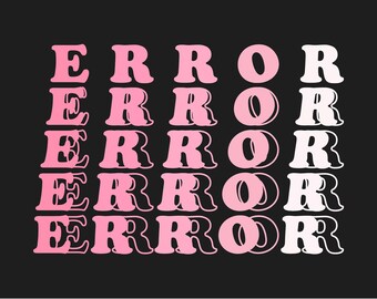 Error Stacked Font | Layered Font, Groovy Font, Distorted Font, Glitch Font, Retro Font, Funky Font, Experimental Font