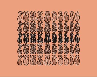 Funkadelic Stacked Font | Layered Font, Groovy Font, Funky Font, 70s Font, Psychedelic Font, Music Font, Vintage Font
