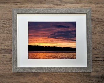 Torch Lake Sunset Fine Art Print 8"x10" 11"x14" - Traverse City Alden Elk Rapids Michigan Up North Sandbar Nature Photography Wall Art