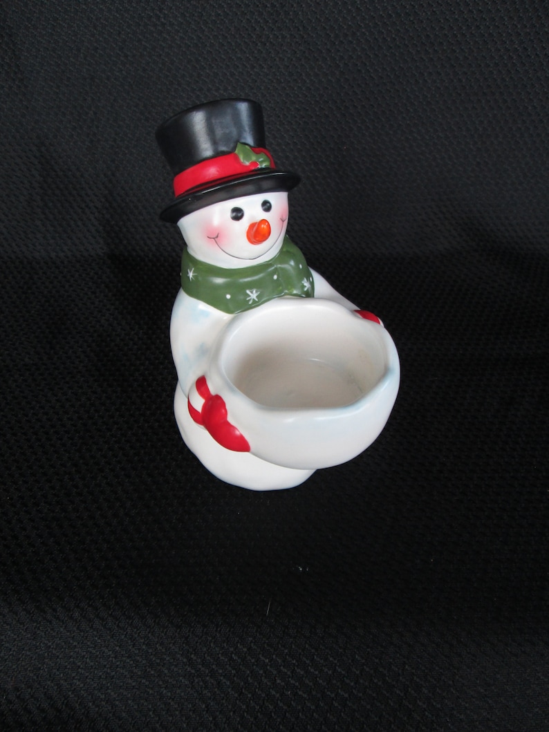 Christmas Snowman Tealight Candle Holder Yankee Candle Etsy
