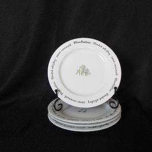 Pottery Barn Bar Lingo Cocktail Plates