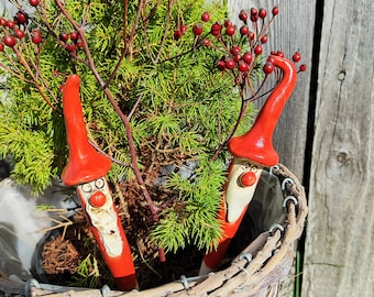 Nikolaus- Stecker, Weihnachtsmann, Blumenstecker, 2er  Set