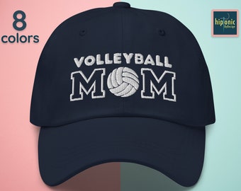 Volleyball Embroidered Dad hat, Volleyball Mom Embroidered Cap, Cute Volleyball Gifts, Low Profile Baseball Cap For Her, Unique Gift For Mom