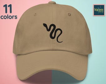 Snake Embroidered Dad hat, Danger Noodle Embroidered Cap, Low Profile Baseball Cap For Him And Her, Gift For Snake Lover, Snake Pet Gifts