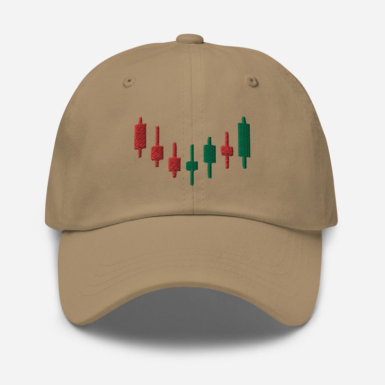 Day Trader Candlestick Pattern Dad Hat, Crypto Trader Gift, Embroidered
