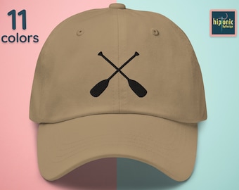 Rowing Embroidered Dad hat, Rowing Paddles Embroidered Cap, College Rowing Gift, Low Profile Baseball Cap For Him And Her, Rowing Fan Gifts