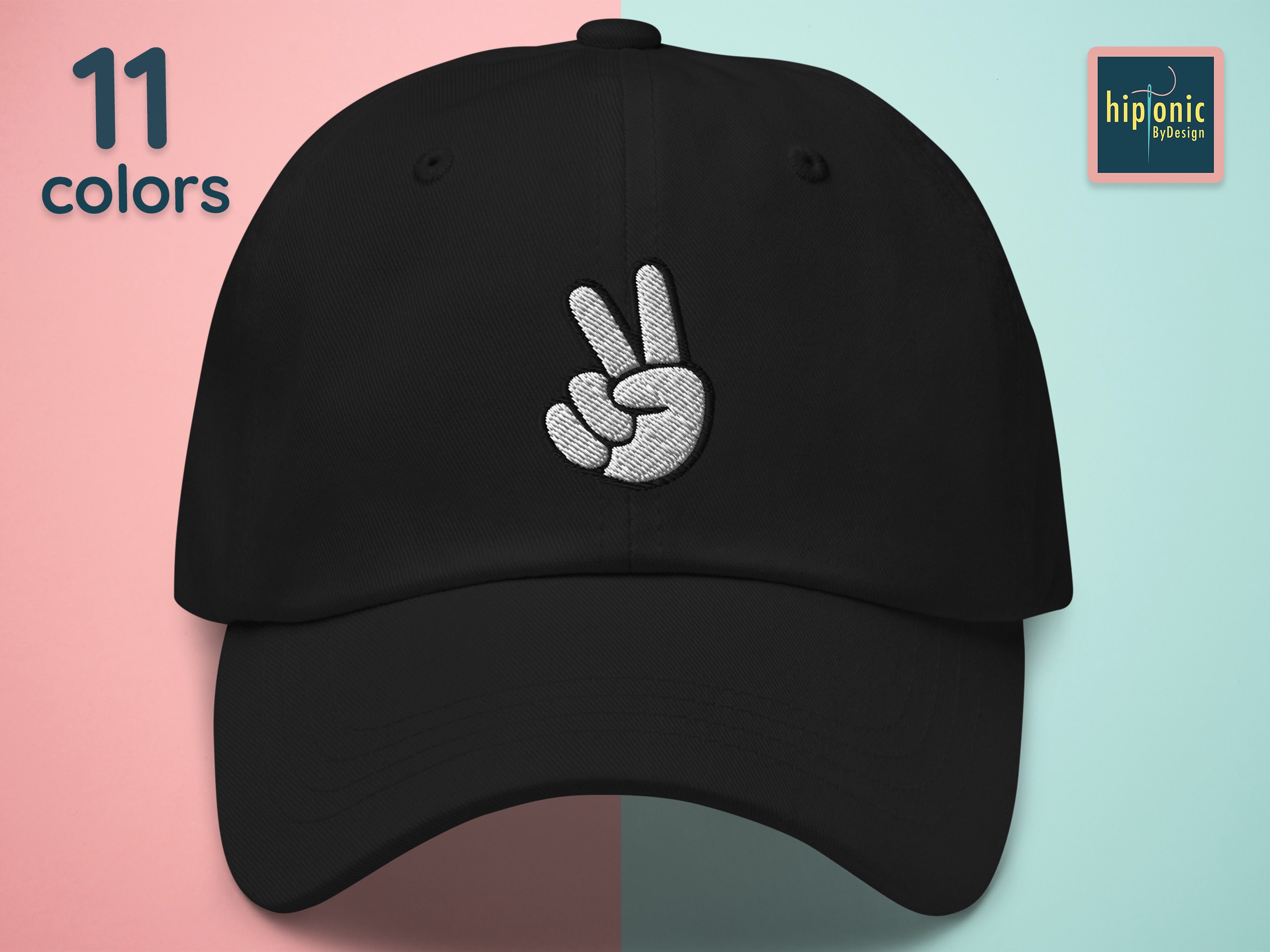 Madhappy Black Cap with Peace Emblem SHALOM_CLOTHING_BLACK-  main image 2