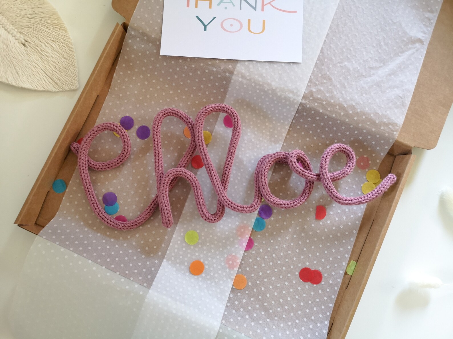 CUSTOM Name wool word sign tricotin wool sign wool word Etsy